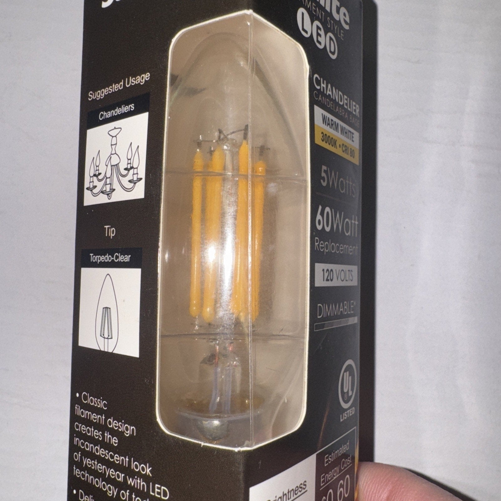 Sunlite Led Bulb 5watts 600 Lumens Warm White #81102