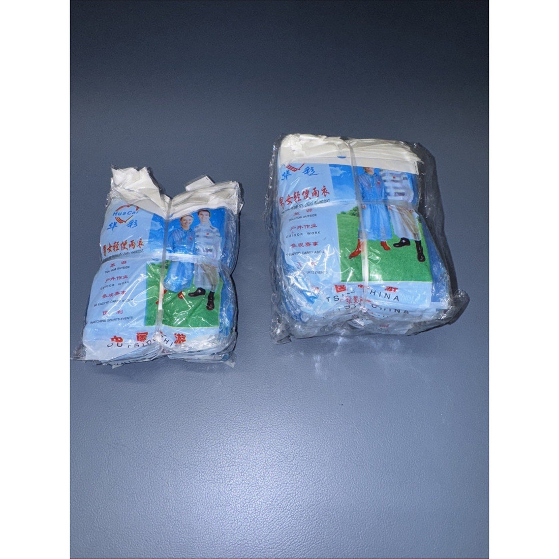 Waterproof Light Rain Poncho for Men & Women, Travel & Camping (3 x 10-Pack)