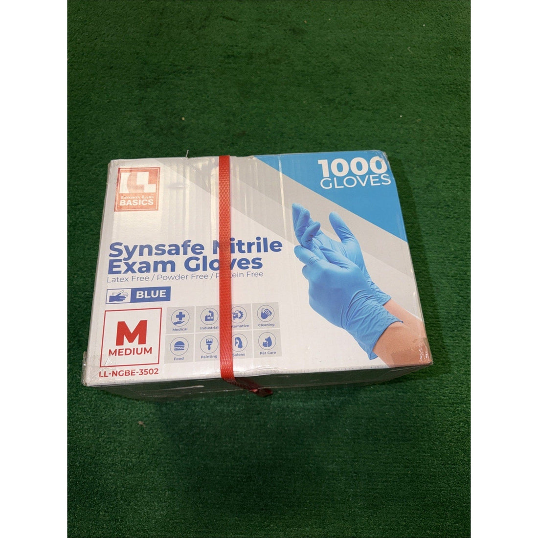 Synsafe 4 Mil Blue Nitrile Exam Gloves - 1000 Count, Latex & Powder Free. Medium