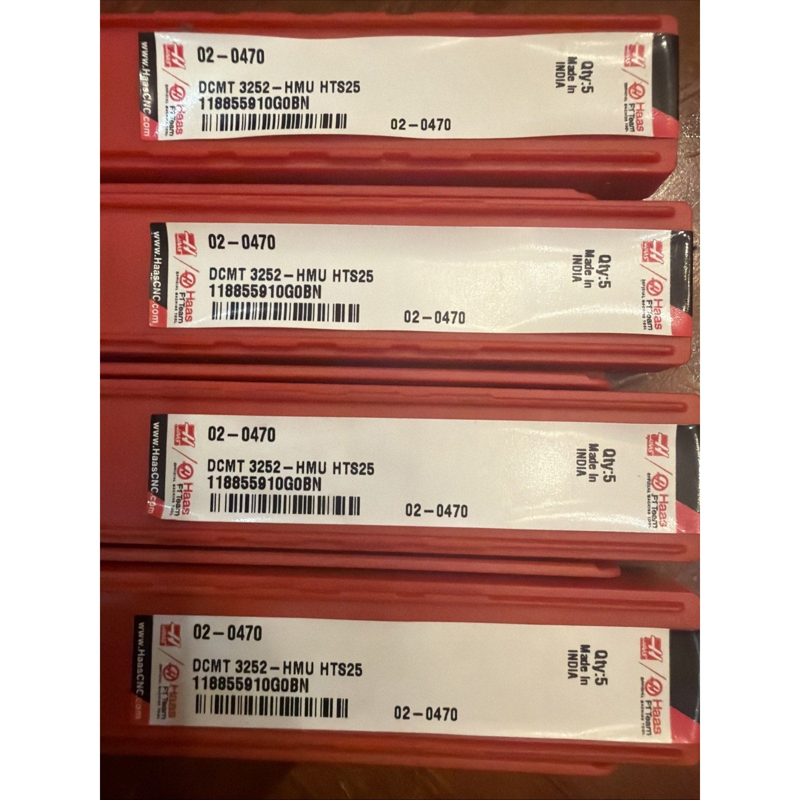 Haas DCMT 3252 HMU HTS25 Inserts 02-0470 Lot of 4 (20pcs) New