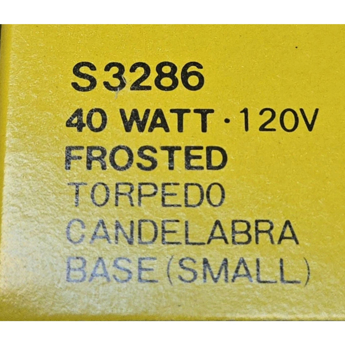 Satco S3286 40W 120V Frosted Torpedo Candelabra E12 Bulbs, 25 Count