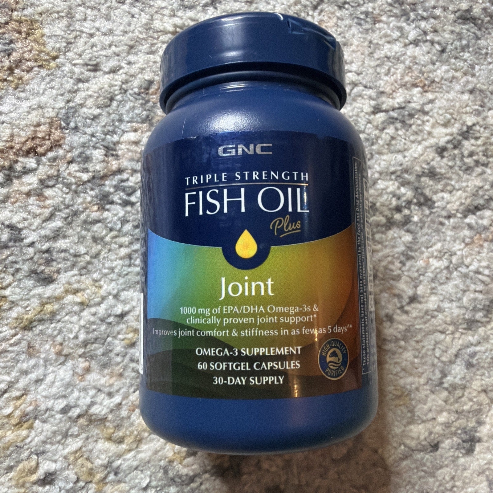 GNC Triple Strength Fish Oil Plus Joint 1000 mg EPA/DHA Omega-3s 60 Softgels