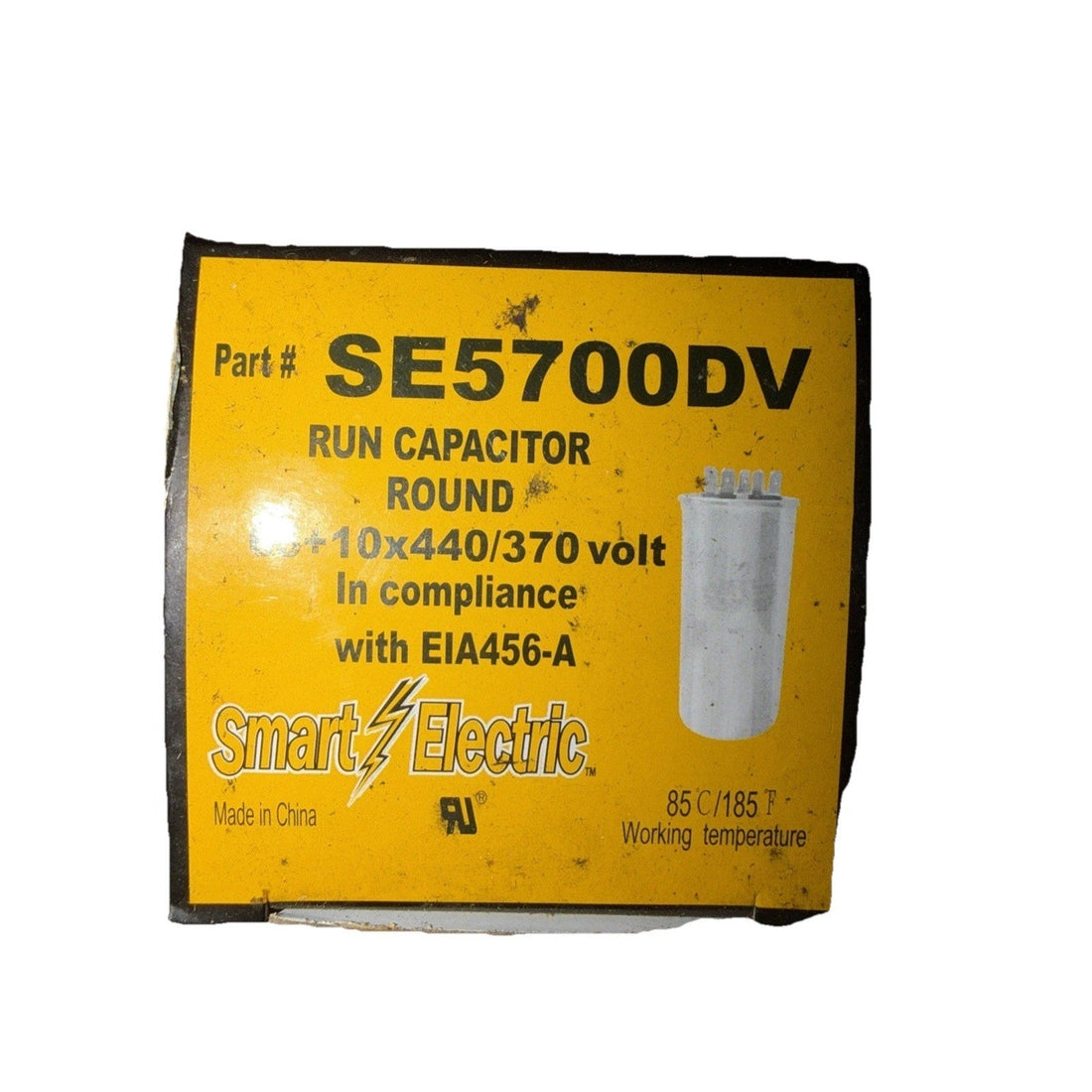 Smart Electric SE103 Dual Run Capacitor 60/10 MFD 440V Round HVAC