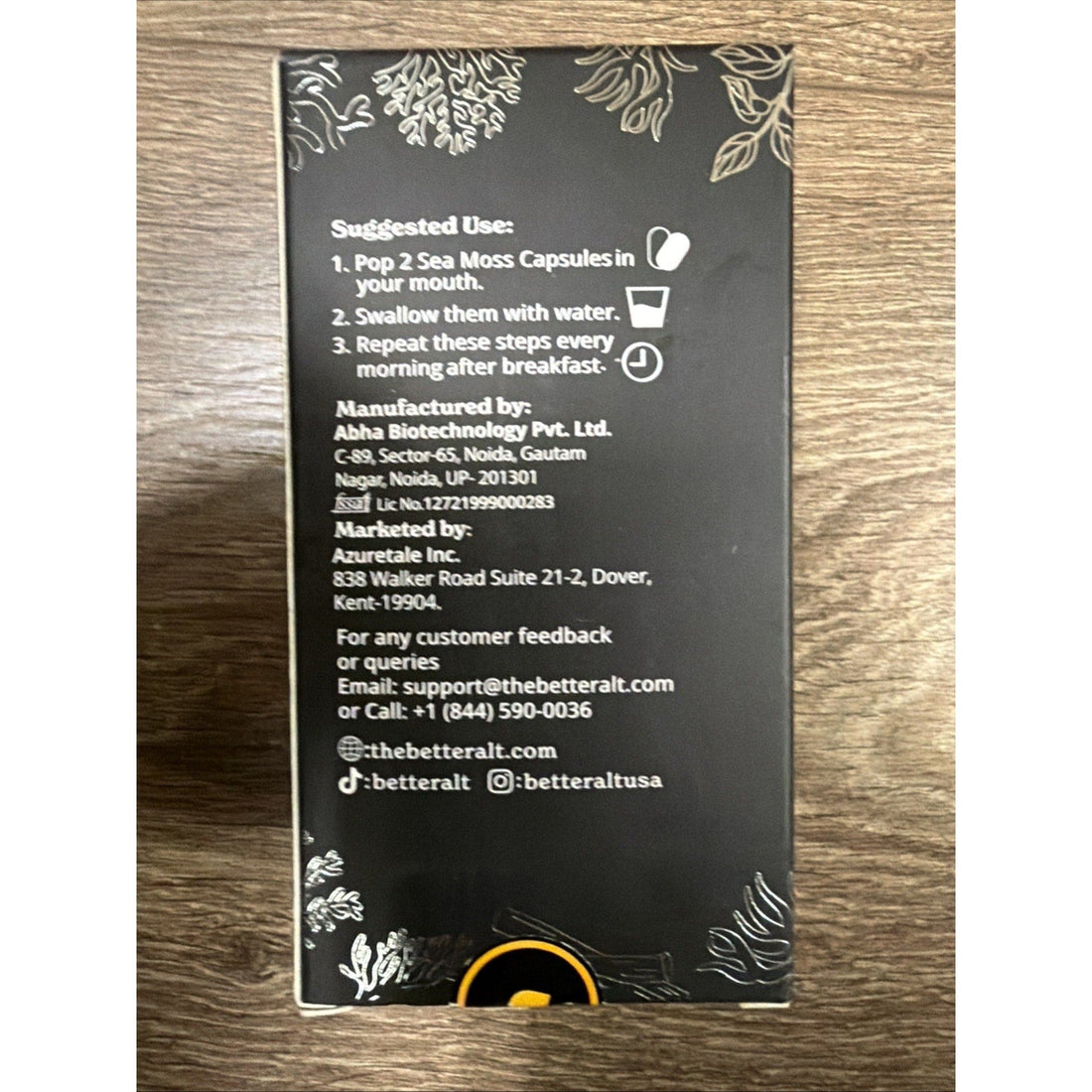 BetterAlt Sea Moss Shilajit, Maca Root, Ginkgo Biloba, Sea Moss, Ashwagandha