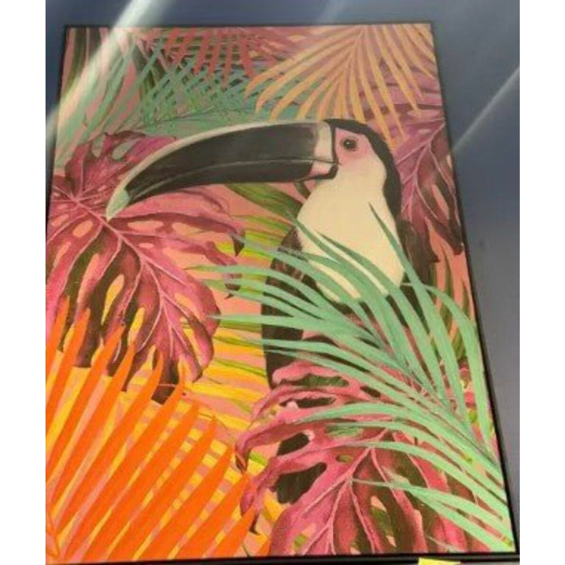 Fluo Toucan Framed Print, 48" x 36" (Approx.)
