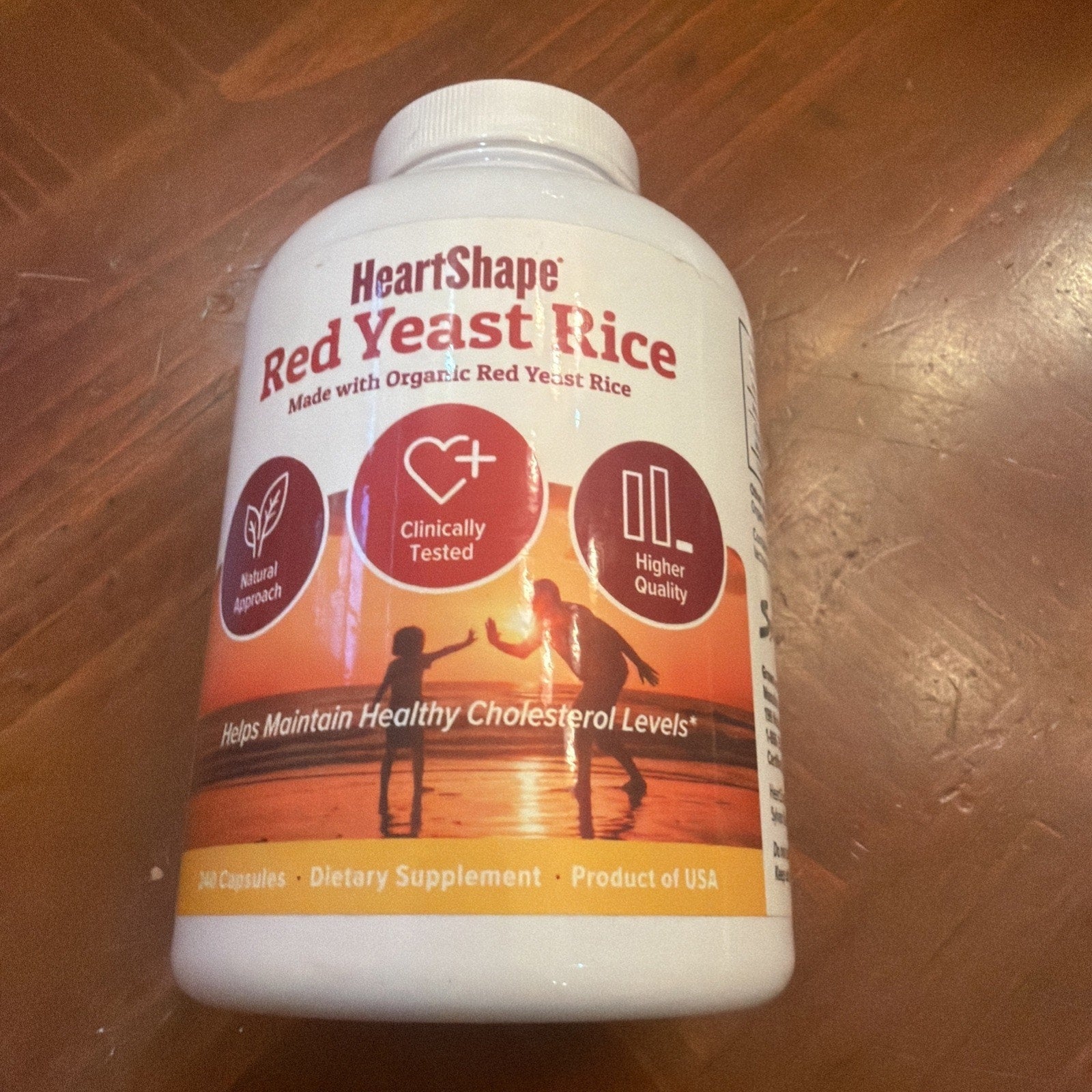 HeartShape Organic Red Yeast Rice 240 Capsules Heart Health Exp 11/2028