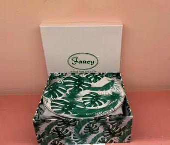 Fancy Home Collection Leaf Dessert Plates, White/Green, Set of 6