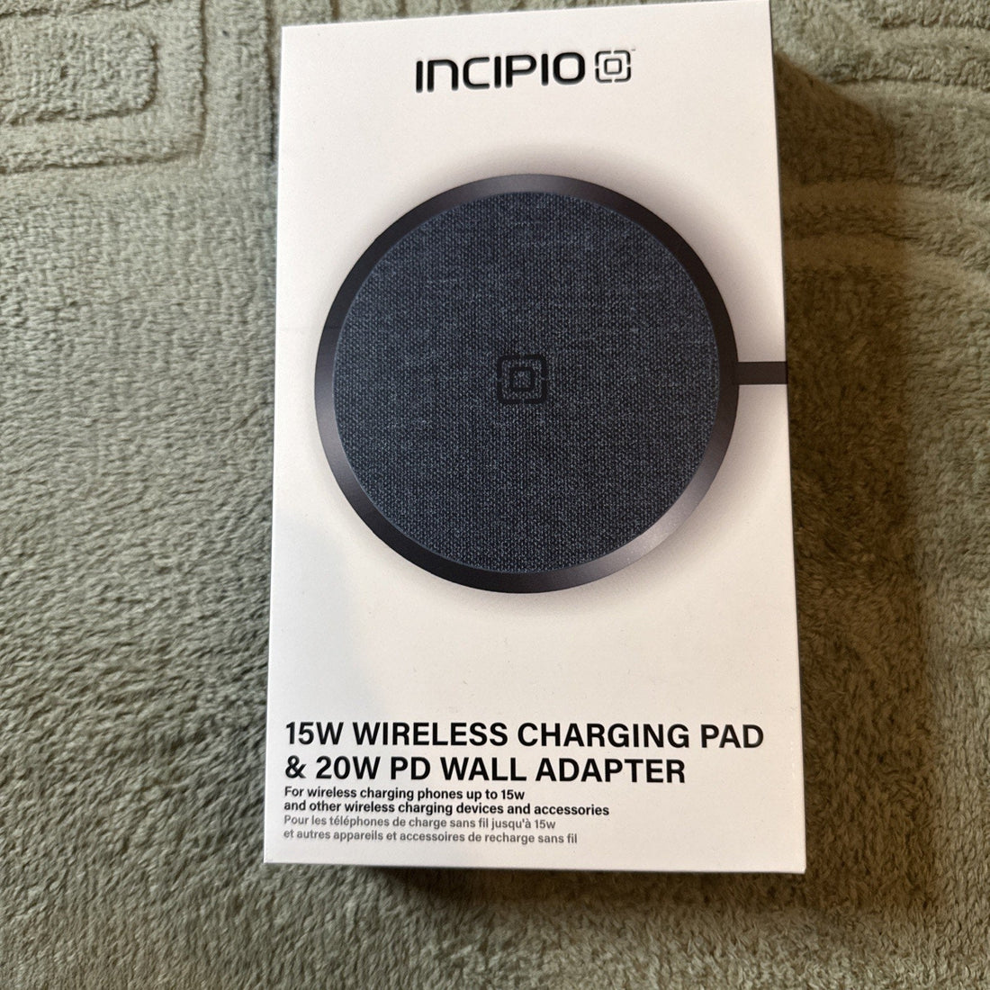 Incipio 15W Wireless Charging Pad & 20W PD Wall Adapter