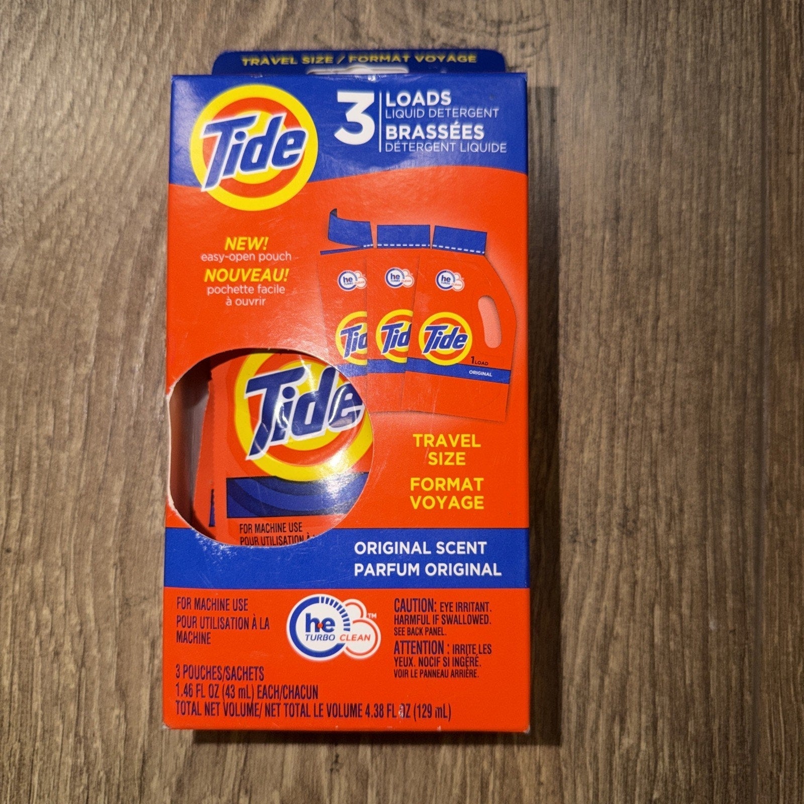 Tide Liquid Laundry Detergent Travel Size, HE, Original Scent (3 Pack)