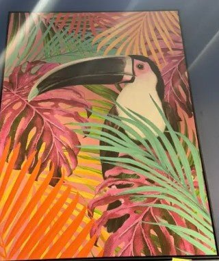 Fluo Toucan Framed Print, 48" x 36" (Approx.)