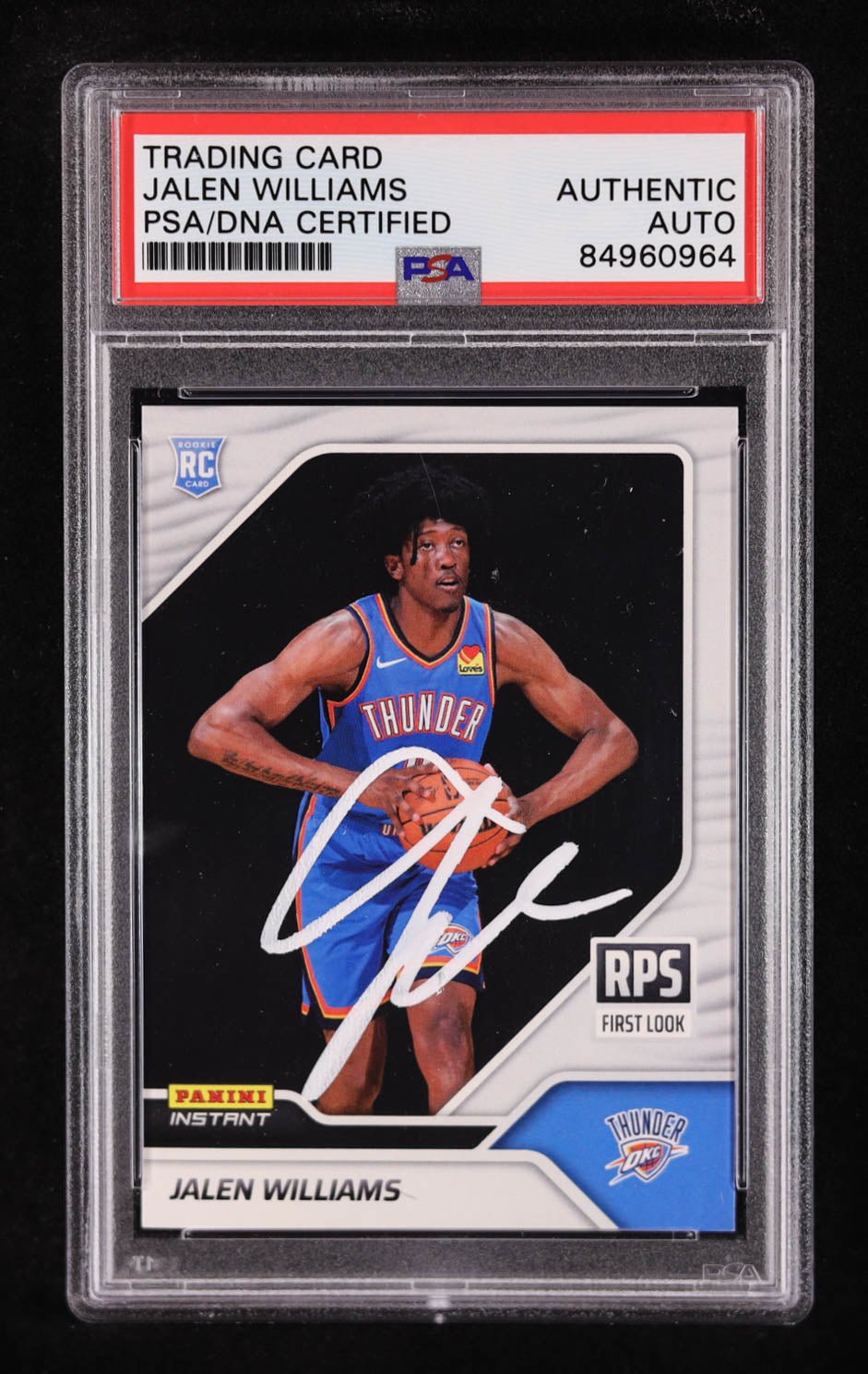 Jalen Williams Signed 2022 23 Panini Instant RPS First Look