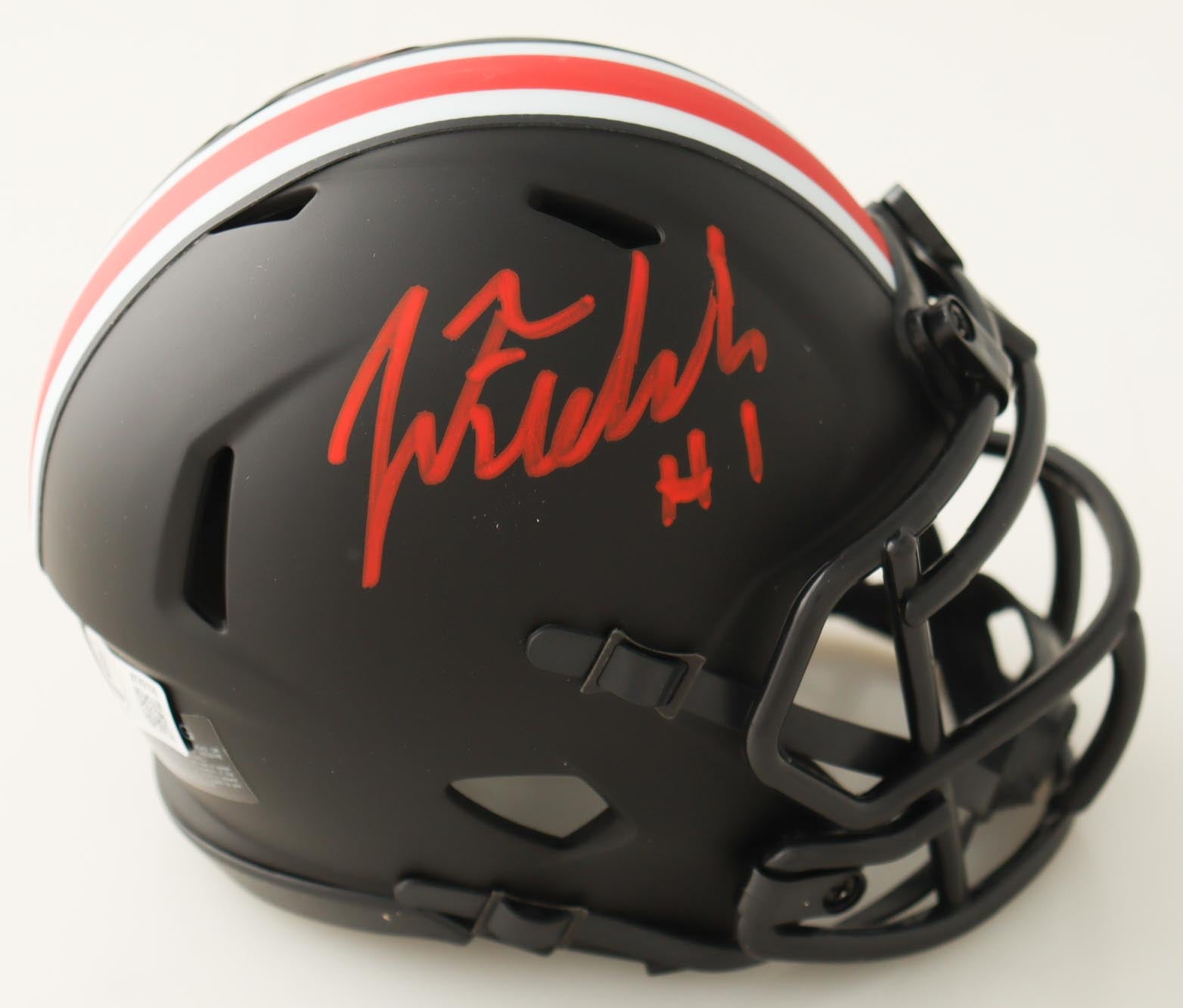 Justin Fields Signed Ohio State Buckeyes Eclipse Speed Mini Helmet Beckett