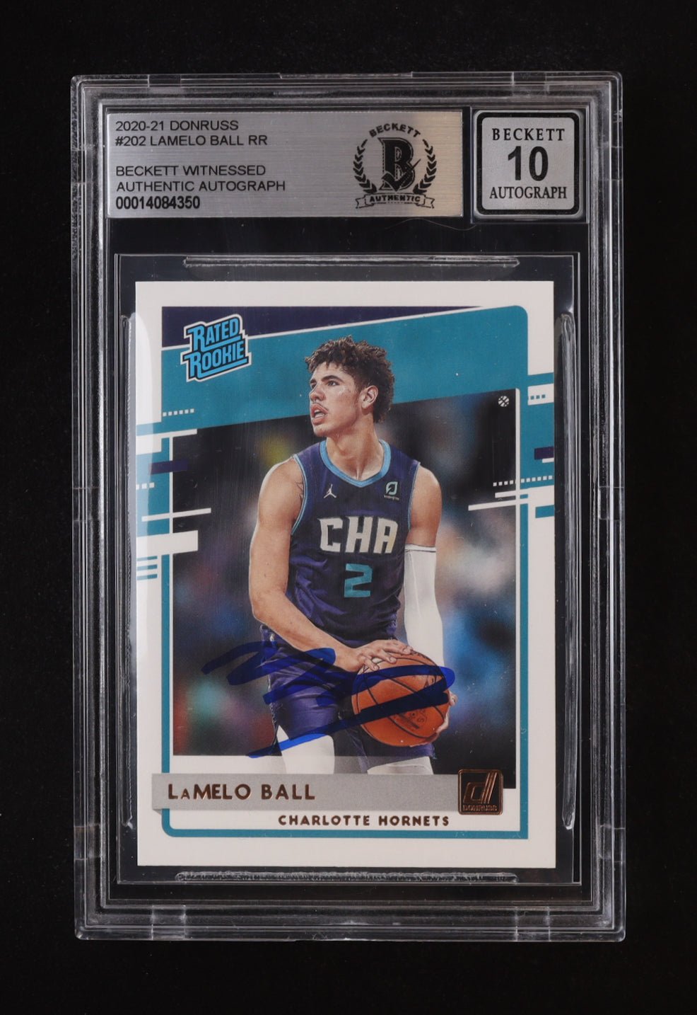 LaMelo Ball 2020 21 Donruss Rookie Card Autographed Beckett