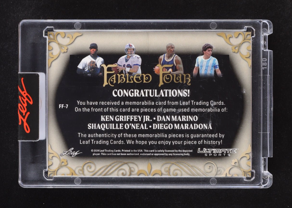 Leaf Ultimate Sports Fabled Four Silver Sparkle Two Of Four
