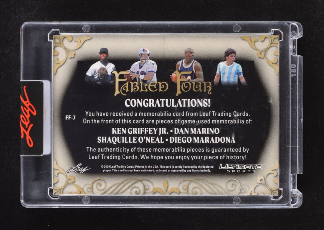 Leaf Ultimate Sports Fabled Four Silver Sparkle Two Of Four