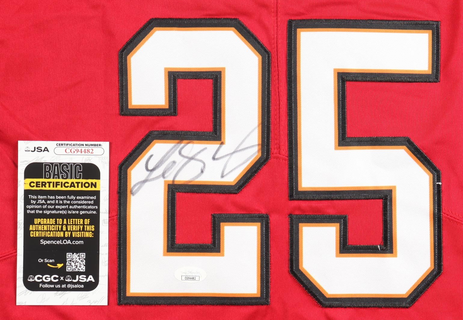 LeSean McCoy Signed Buccaneers Nike Jersey With JSA COA