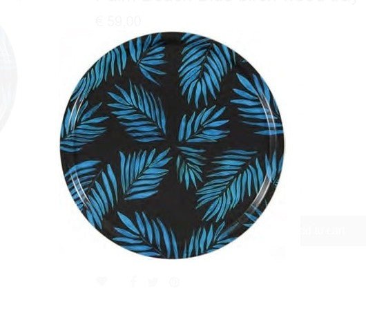 Mariska Meijers Palm Beach Blue Birch Wood Tray