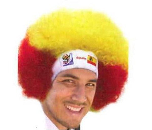 Spain World Cup Soccer Afro Wig – Official FIFA Licensed Retro Fan Gear