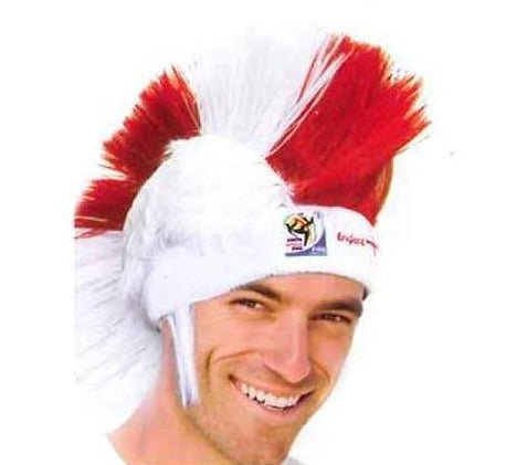 England World Cup Soccer Mohawk Wig – Official FIFA Licensed Retro Fan Gear