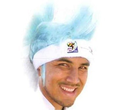 Argentina World Cup Soccer Mohawk Wig – Official FIFA Licensed Retro Fan Gear