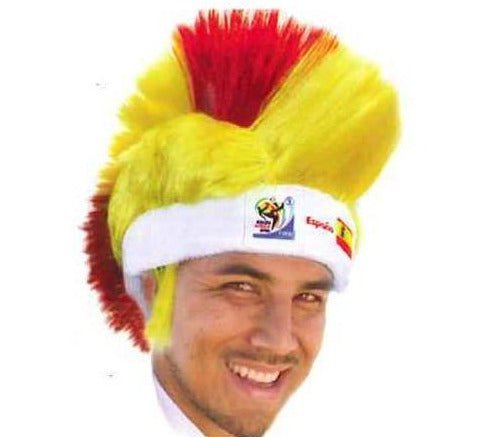 Spain World Cup Soccer Mohawk Wig – Official FIFA Licensed Retro Fan Gear