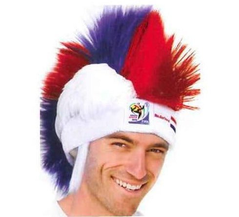 Holland World Cup Soccer Mohawk Wig 25-Count Case Pack – Official FIFA Licensed Retro Fan Gear