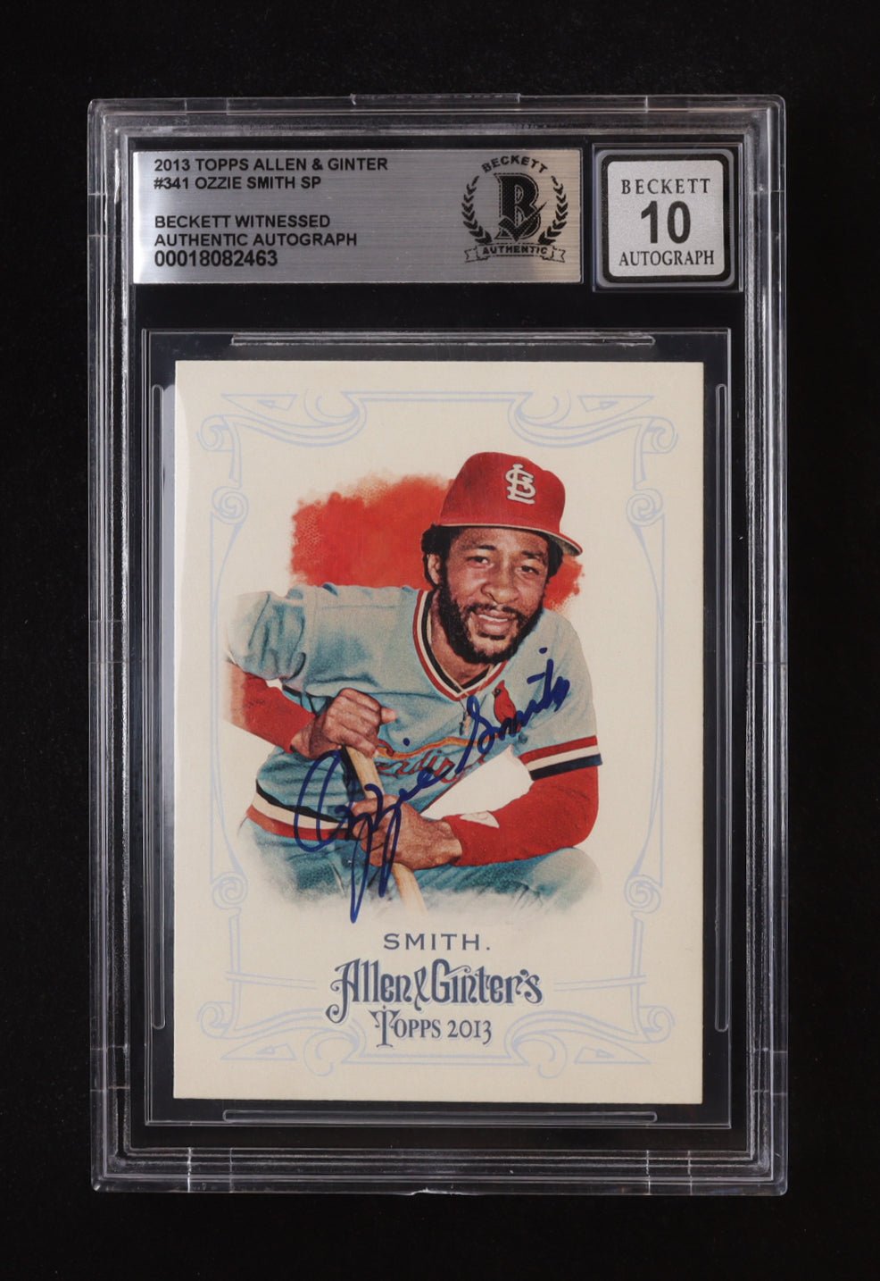 Ozzie Smith 2013 Topps Allen And Ginter Auto Beckett 10