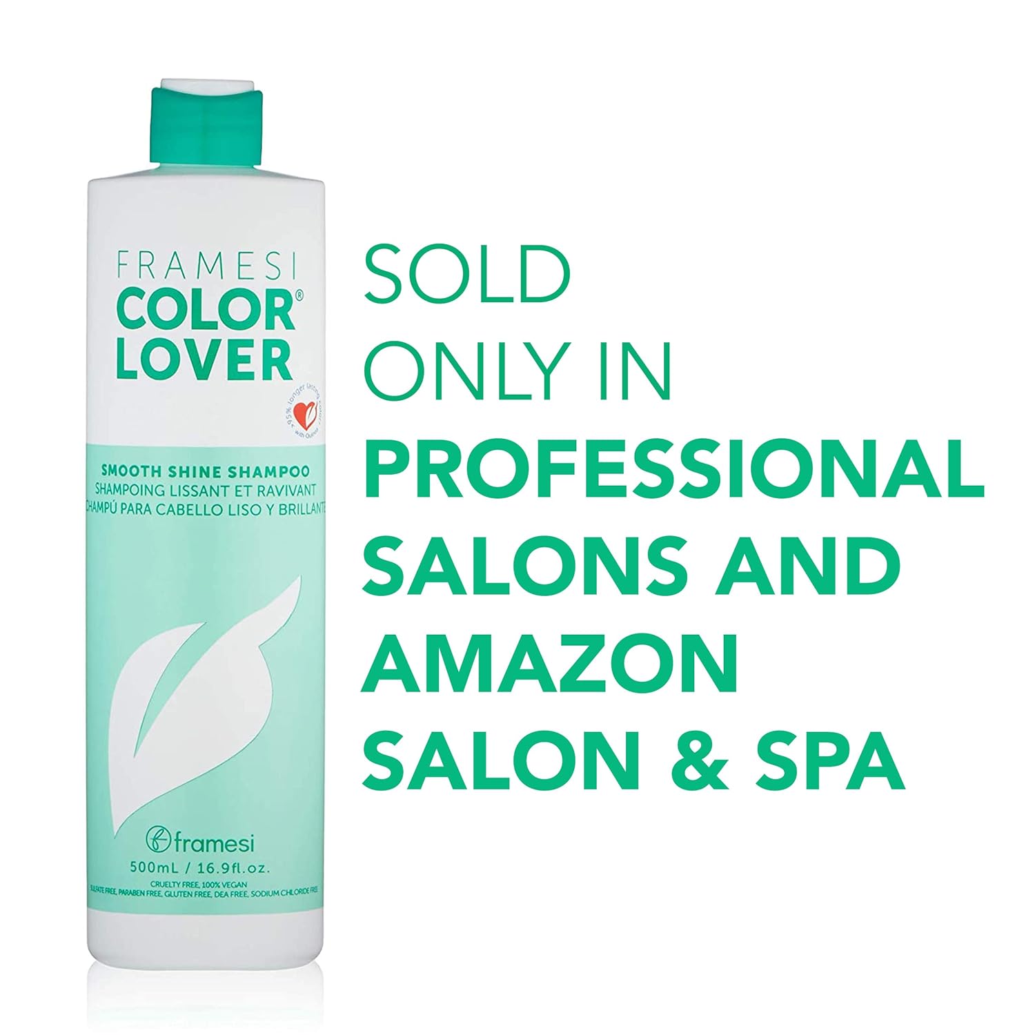 Framesi Color Lover Smooth Shine Shampoo, Sulfate Free Shampoo with Quinoa and Aloe Vera, Color Treated Hair