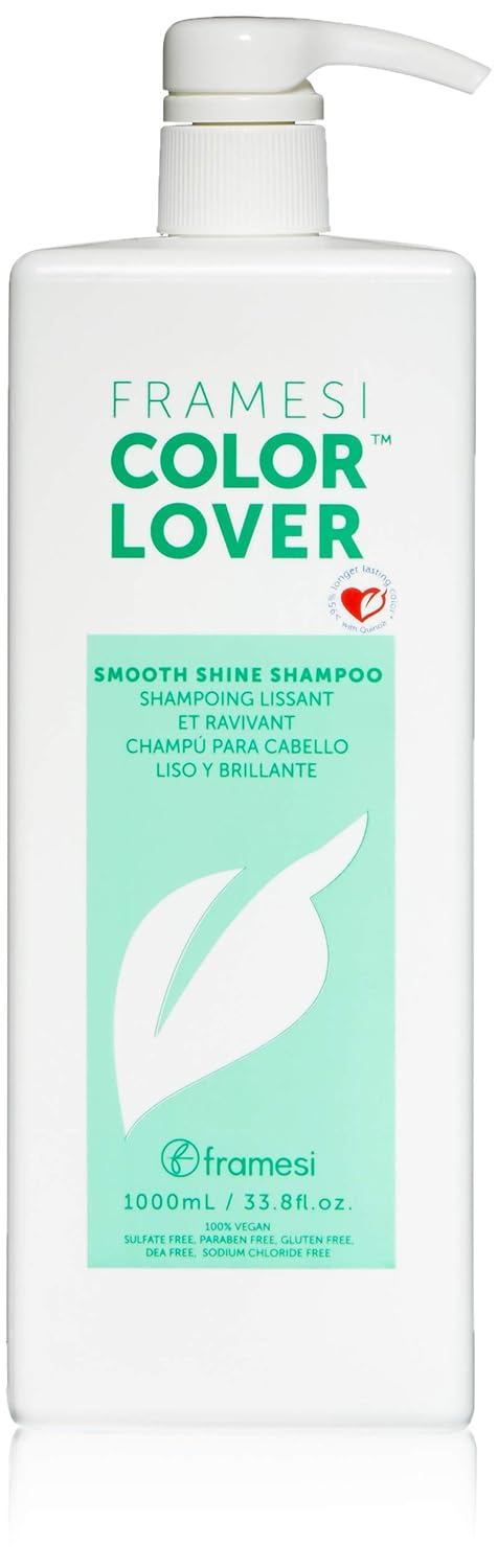 Framesi Color Lover Smooth Shine Shampoo, Sulfate Free Shampoo with Quinoa and Aloe Vera, Color Treated Hair
