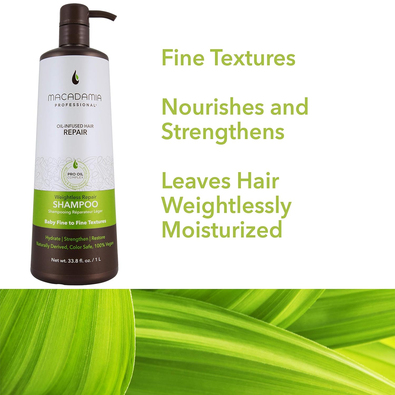 Macadamia Professional Hair Care Sulfate Paraben Free Natural Organic CrueltyFree Vegan Hair Products Weightless Hair Repair Shampoo