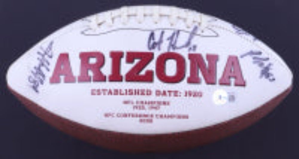 2018 Cardinals Team-Signed Logo Football, 14 Signatures (Beckett)