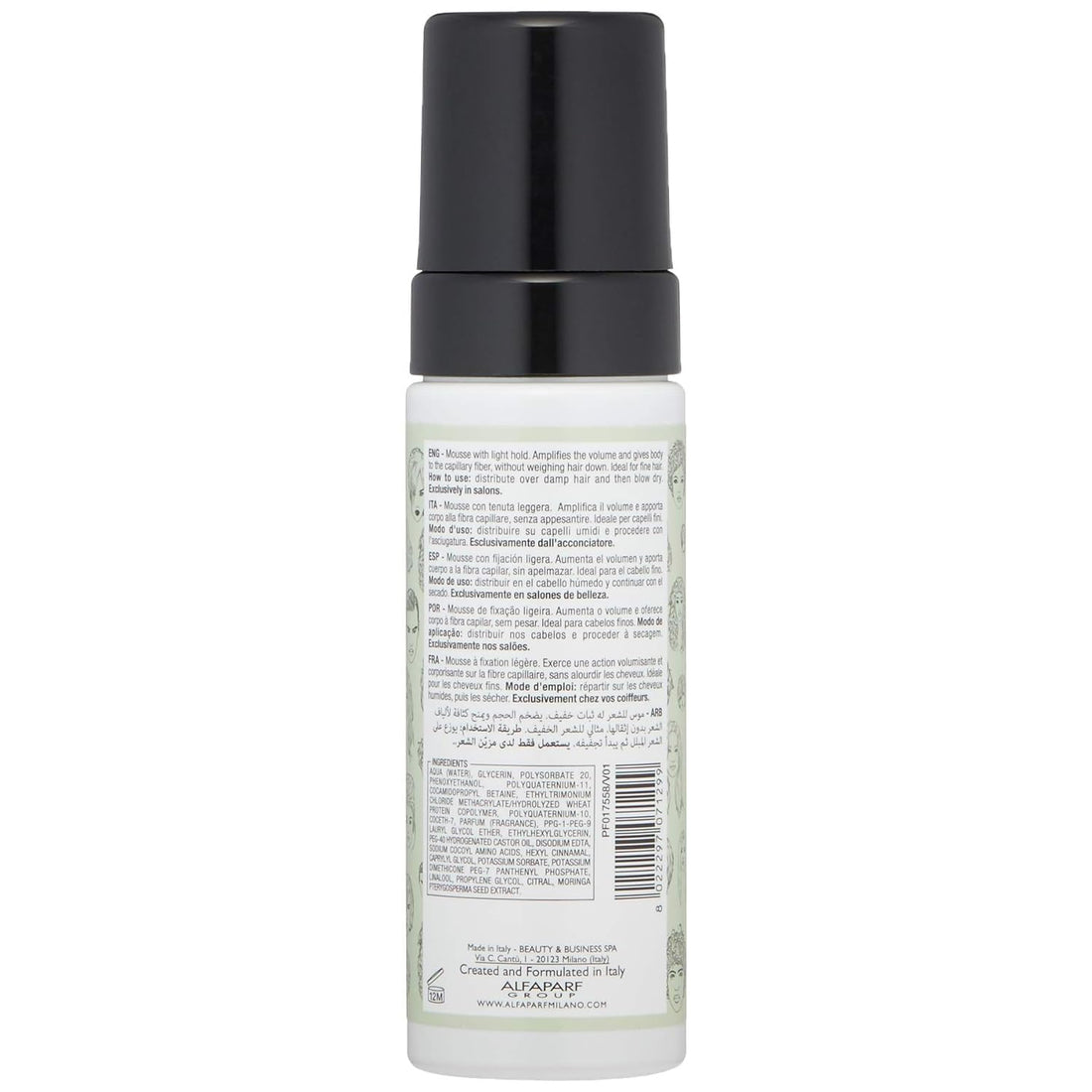 Alfaparf Milano Style Stories Volume Mousse Hair Styling Product - 4.23 Fl Oz