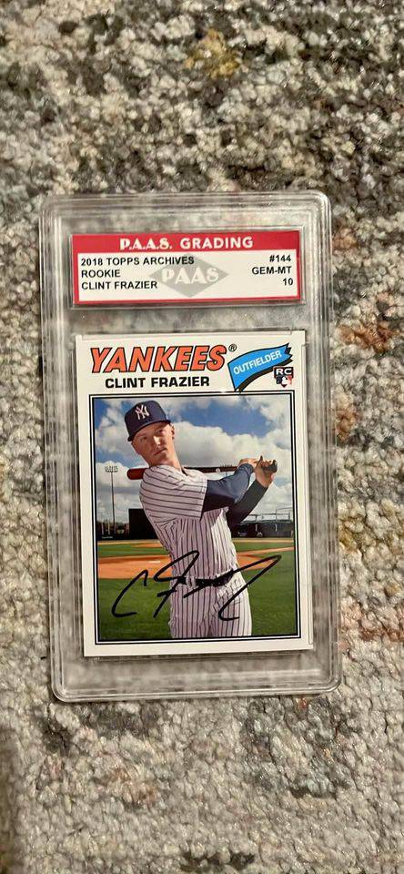 Autographed Clint Frazier Card