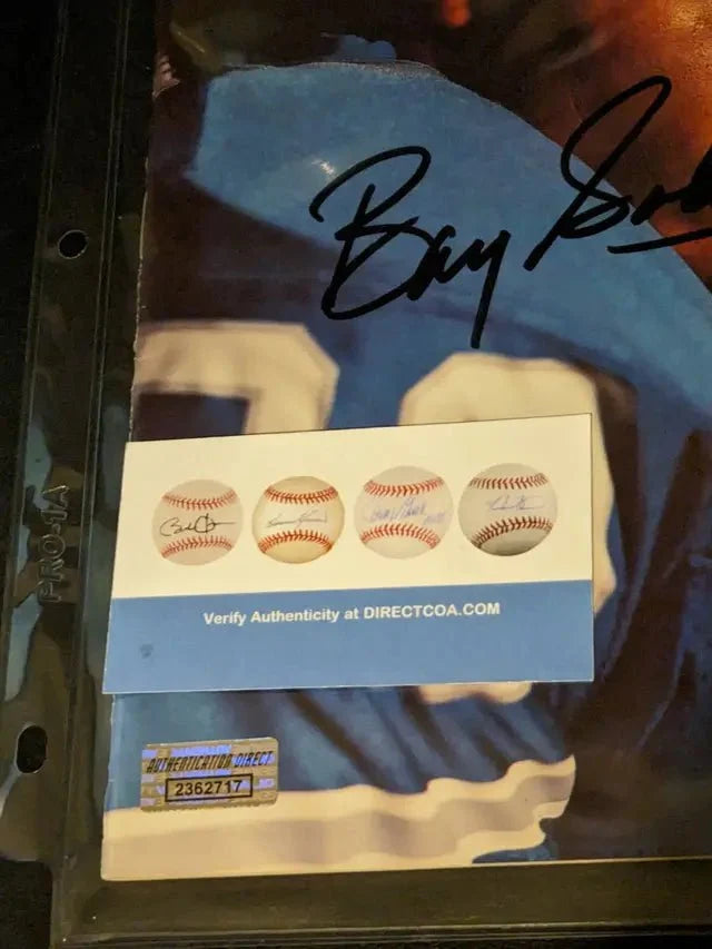 Barry Sanders autographed beckett magazine with coa