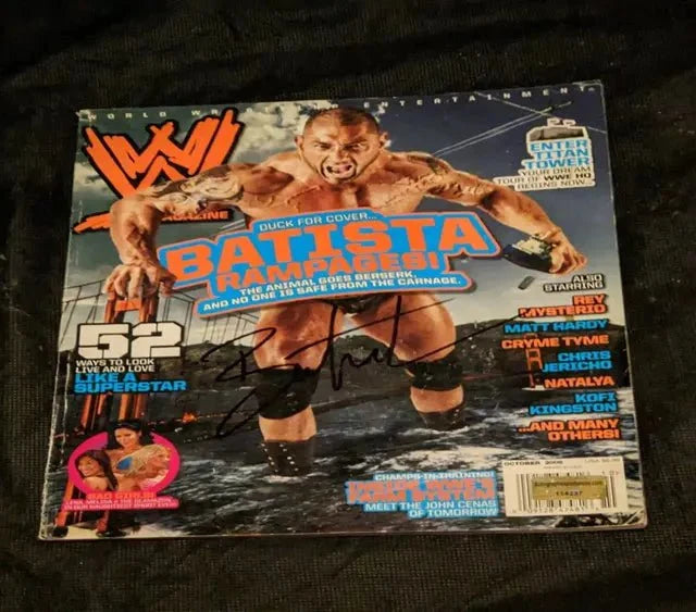 Batista Signed WWE Magazine