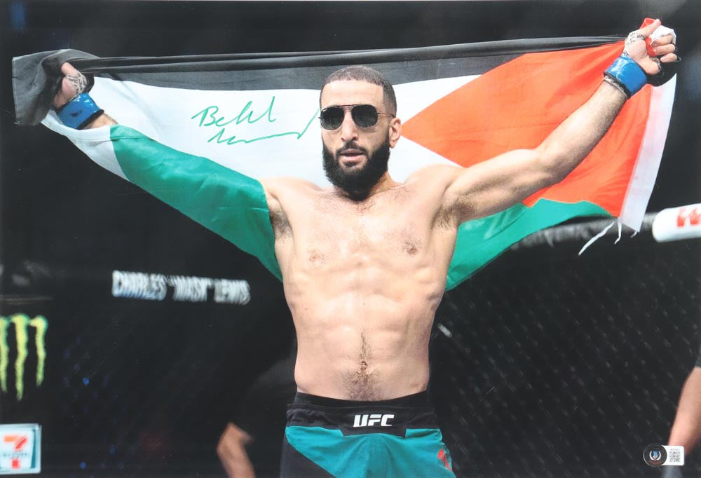 Belal Muhammad Signed UFC 13x18 Photo (Beckett)