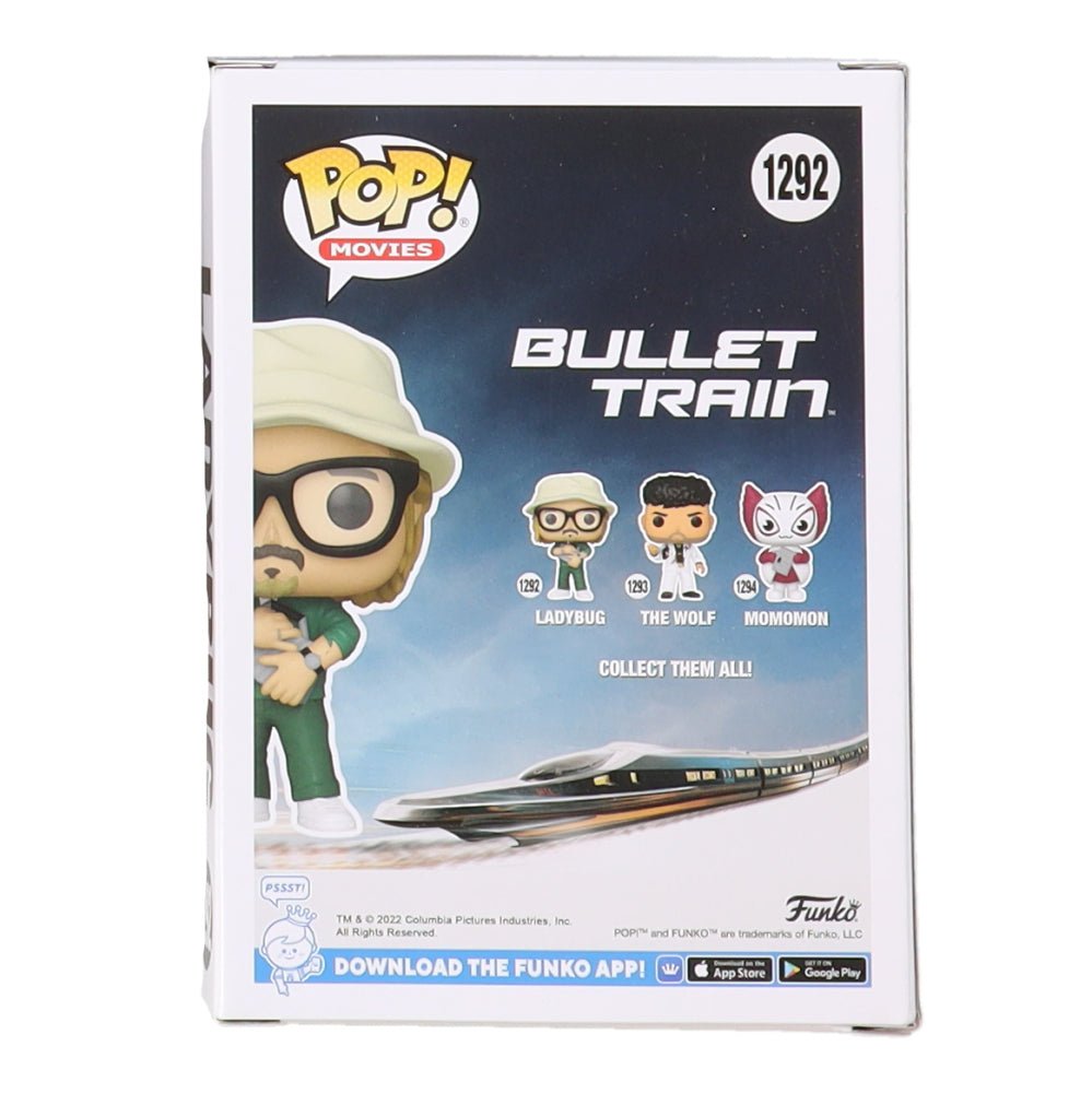 Brad Pitt Signed "Bullet Train" #1292 Ladybug Funko Pop! Vinyl Figure (Beckett)