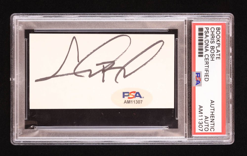Chris Bosh Signed Cut Bookplate Autograph Miami Heat HOF PSA/DNA Certified