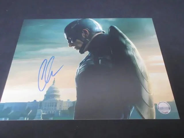 Chris Evans Signed Captain America 8x10 Photo (SSC COA)