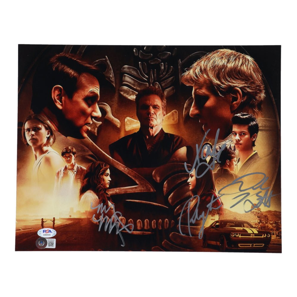 Cobra Kai Cast Signed 11x14 Photo, 4 Signatures (Beckett)