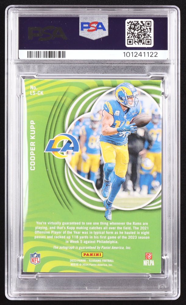 Cooper Kupp 2023 Panini Illusions Limelight Signatures Gold #6 #45/50 (PSA 7) Serially Numbered #45 / 50