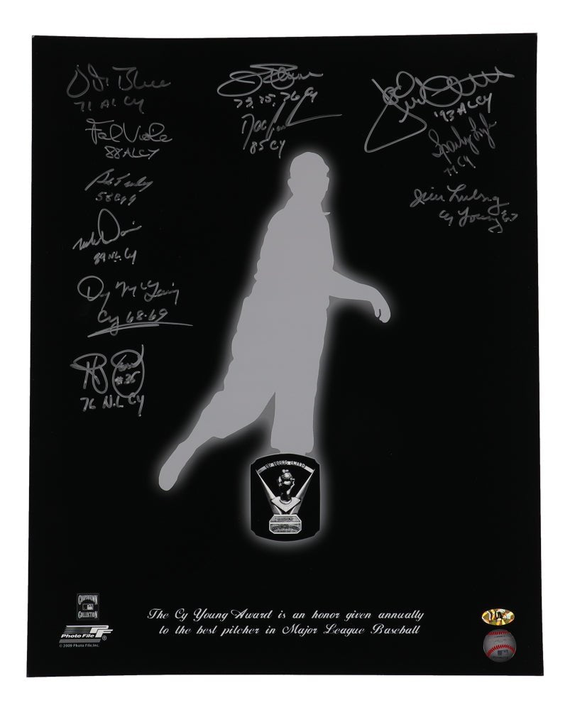 Cy Young Winners Signed 16x20 Photo, 11 Signatures (MAB)
