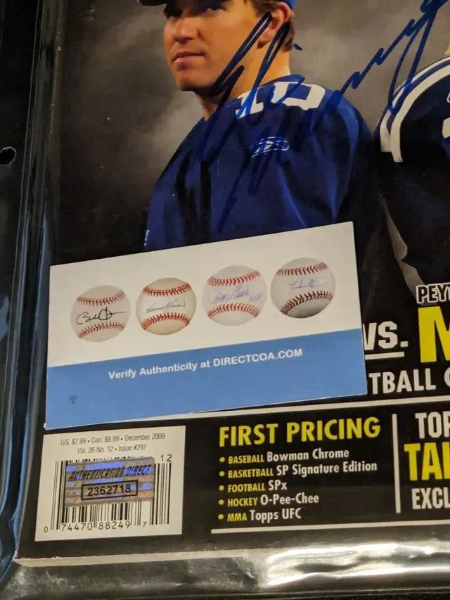 Eli Manning Autographed Price Guide Magazine with coa