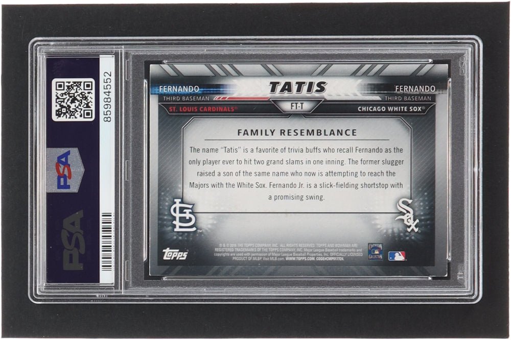 Fernando Tatis Jr. & Sr. Signed 2016 Bowman #FTT RC (PSA 10)