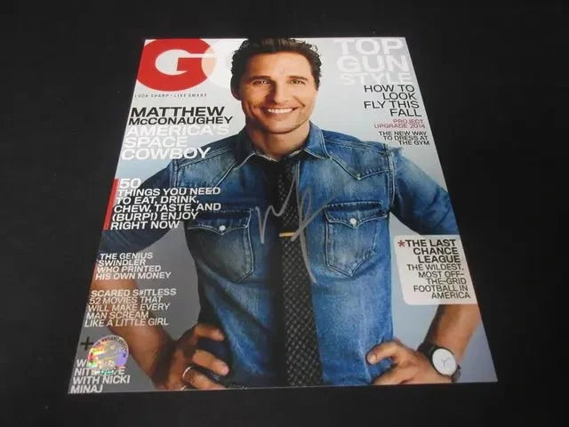 Matthew McConaughey Signed GQ 8x10 Photo (COA)