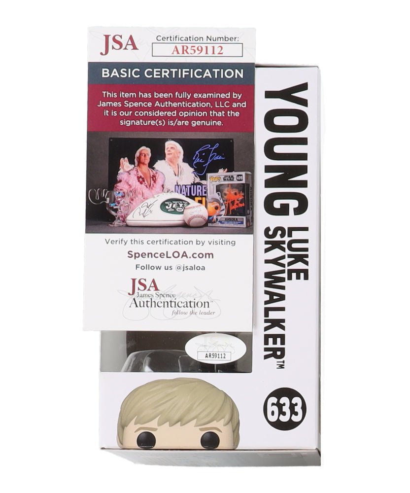 Grant Feely Signed Young Luke Skywalker Funko Pop #633 (JSA)