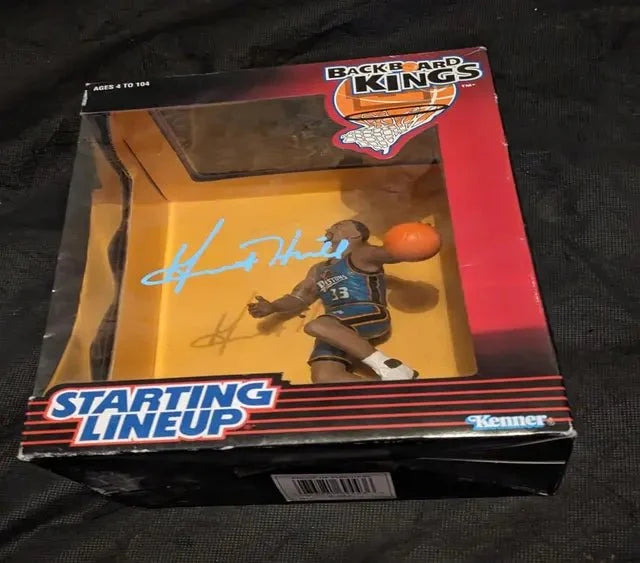Grant Hill Signed Kings Starting Lineup Backboard (COA)