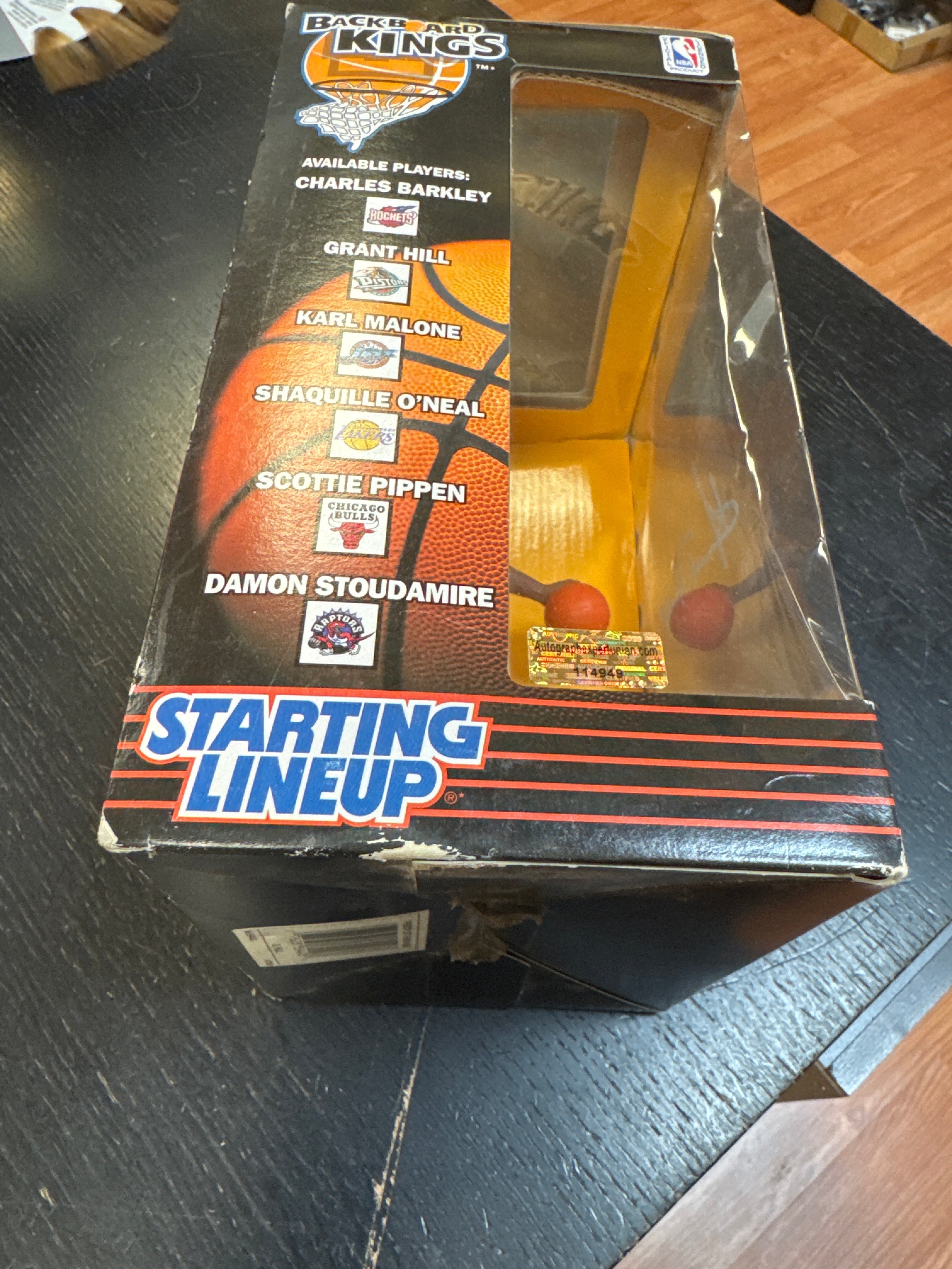 Grant Hill Signed Kings Starting Lineup Backboard (COA)