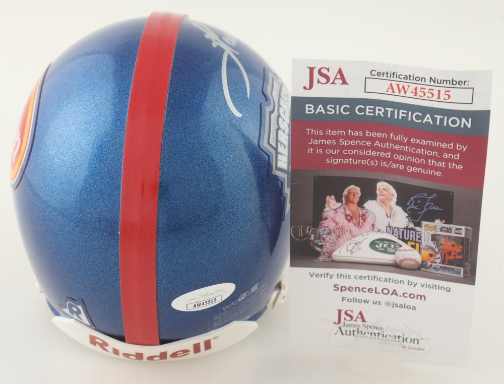Herschel Walker Signed Famous 34 Mini Helmet with Case (JSA)