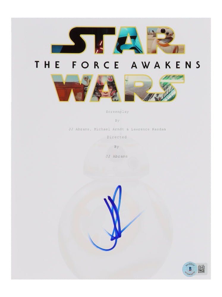 J.J. Abrams Signed Force Awakens 8x10 Script Cover (Beckett)